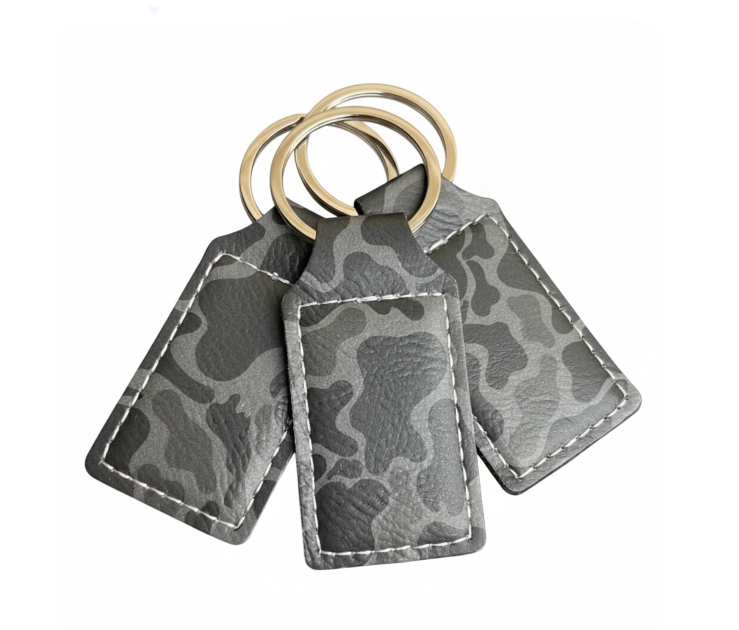 Personalized Leatherette Rectangle Keychain