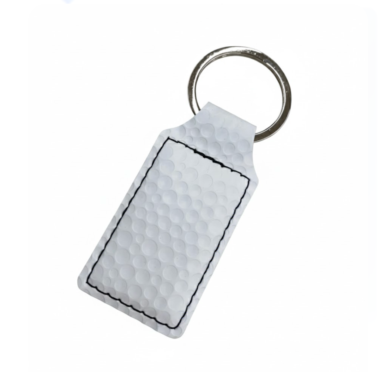Personalized Leatherette Rectangle Keychain