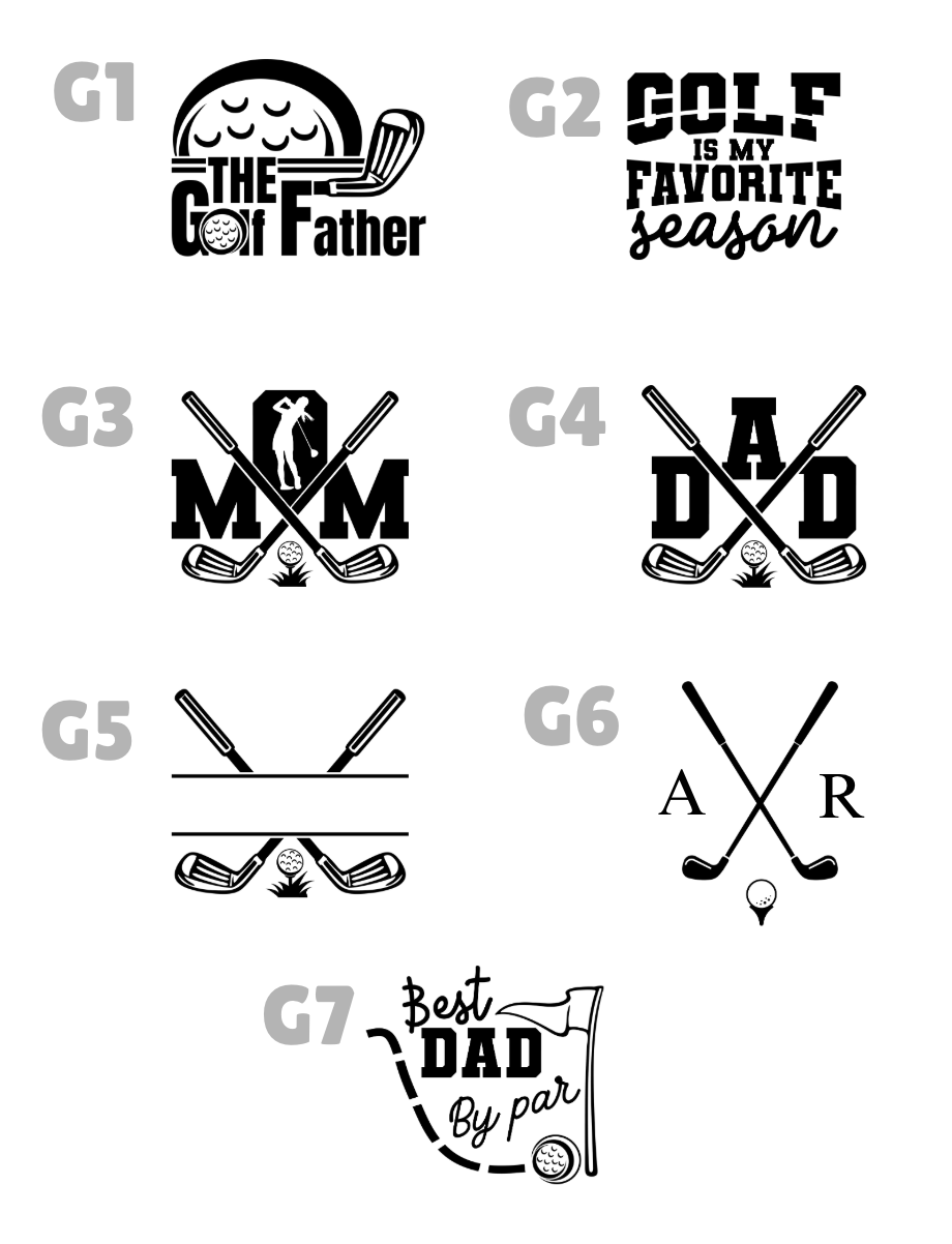 Personalized Leatherette Golf Bag Tag with 3 Tees