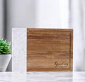 Personalized Marble & Acacia Wood Cutting Board