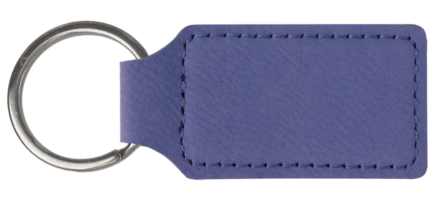 Personalized Leatherette Rectangle Keychain