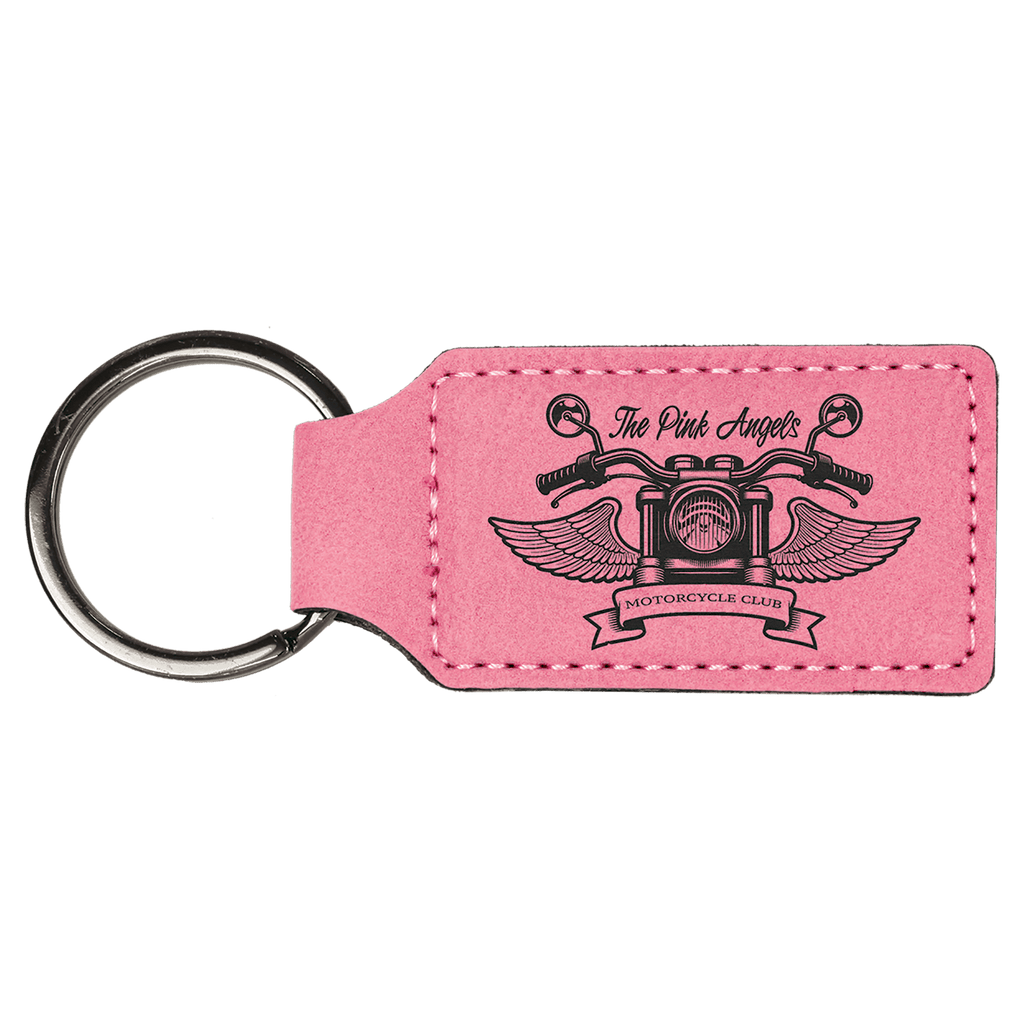 Personalized Leatherette Rectangle Keychain
