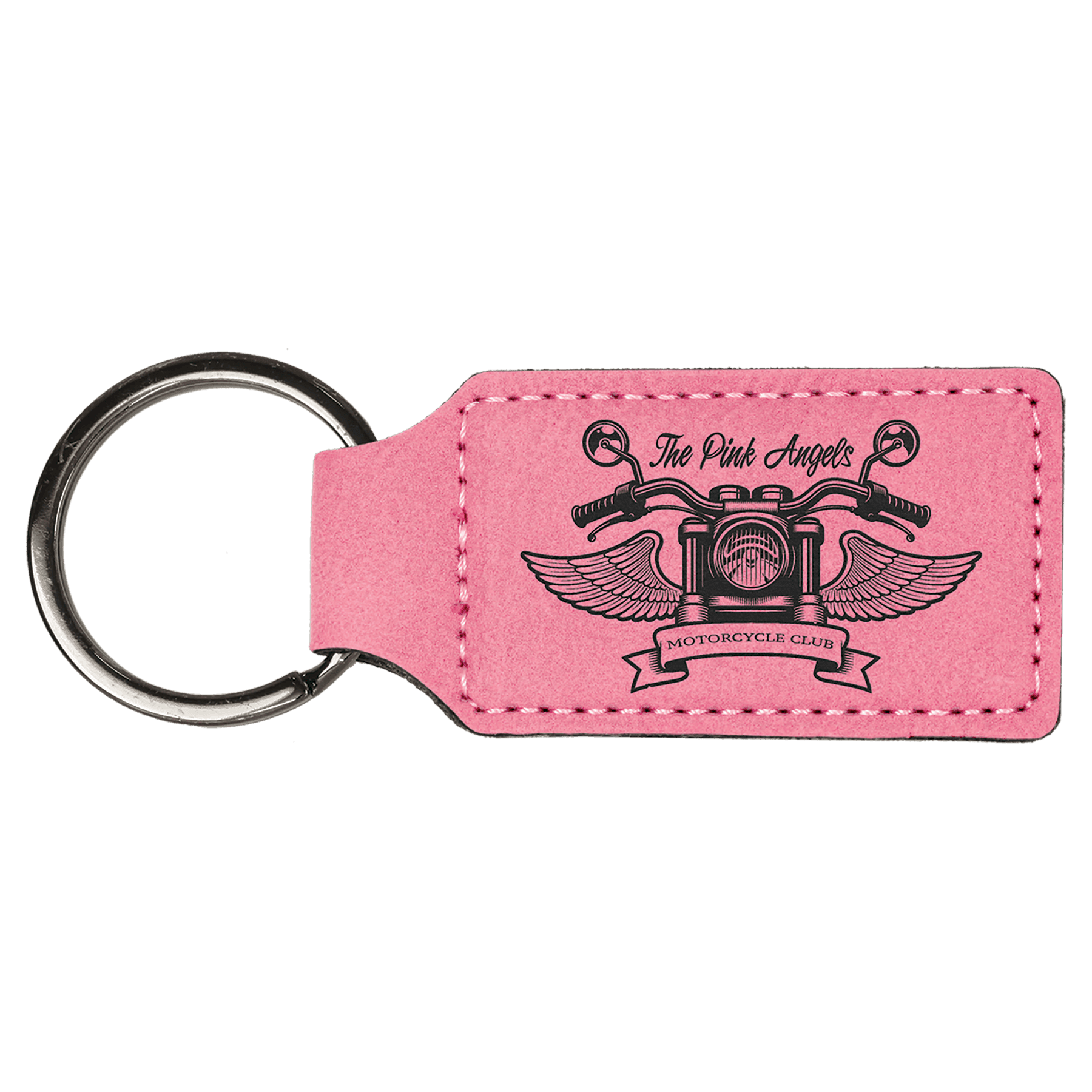 Personalized Leatherette Rectangle Keychain